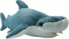 ELAINREN Lifelike Hammerhead Plush Toy Ultra-Soft Hammer Head Shark Stuffed Pillow Cuddly Blue Whale Plushie Cushion/39.37''