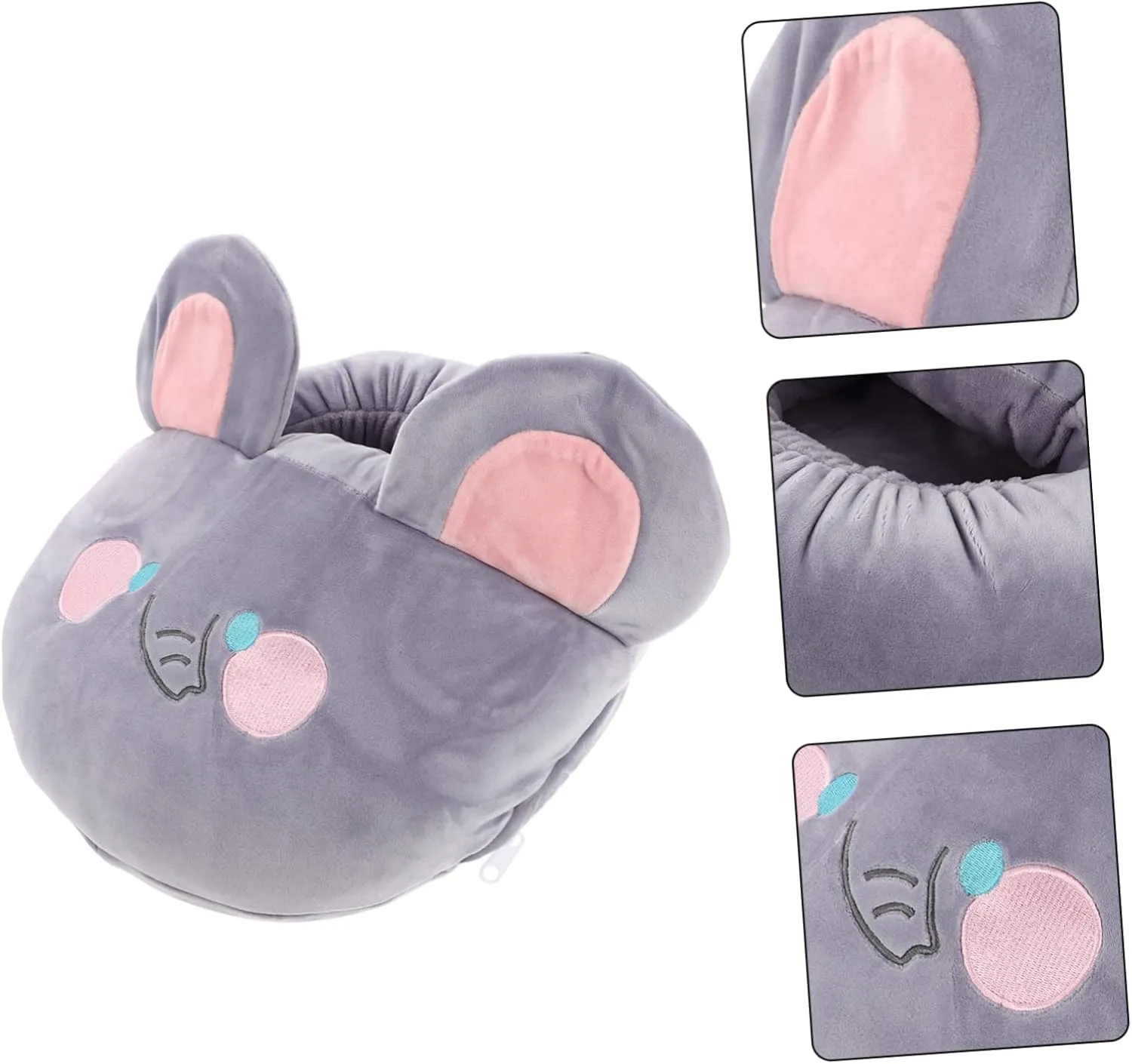 Electric Heating Shoes Plush Material Rechargeable Foot Warmer for Home Dorm and Office