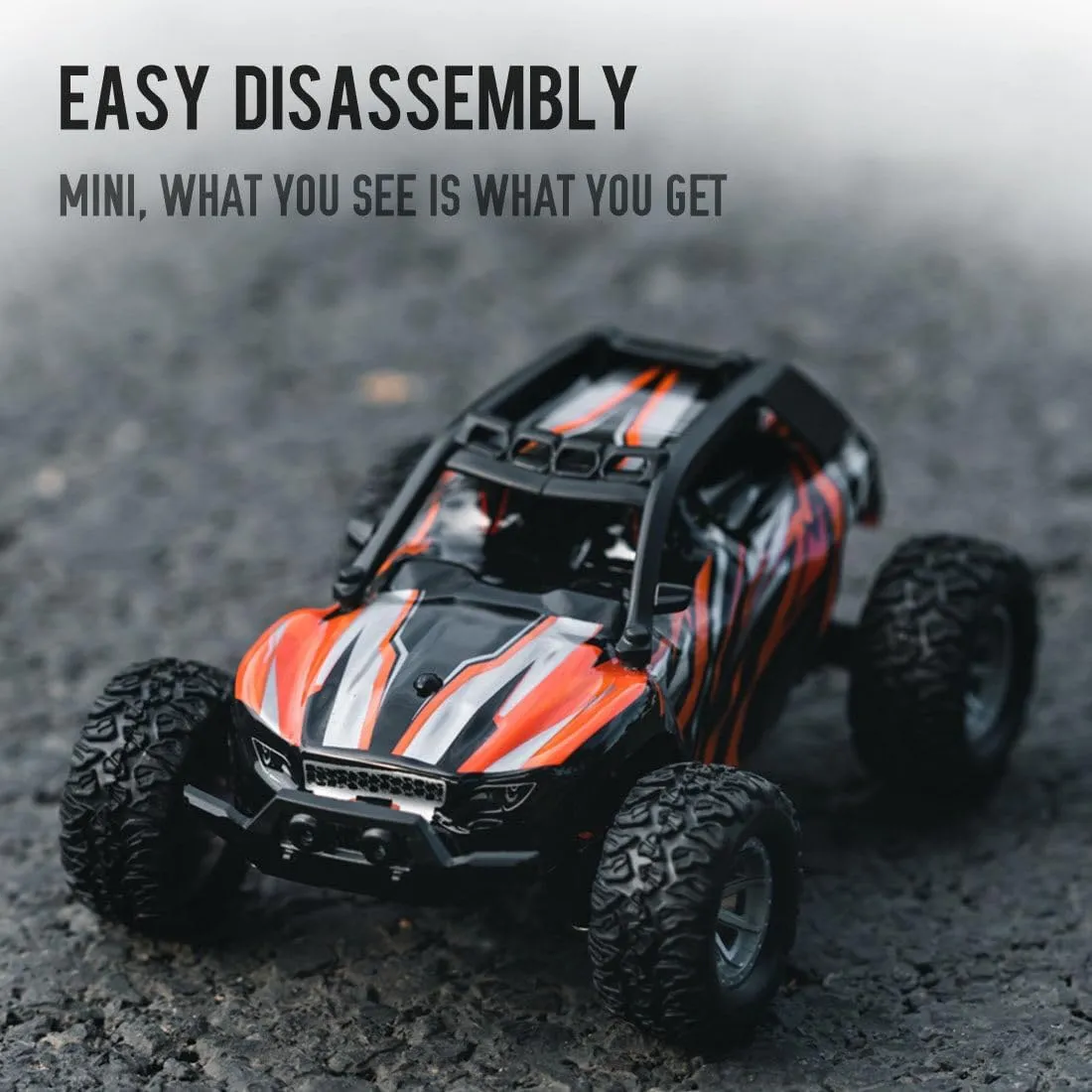 Electric RC Off-Road Model,801 1/32 2.4G RC Vehicle, RC Mini Electric Drift Vehicle Model, Halloween Surprising Car Gift for Teens (RTR Version/Orange), Q3822I0LU16Y