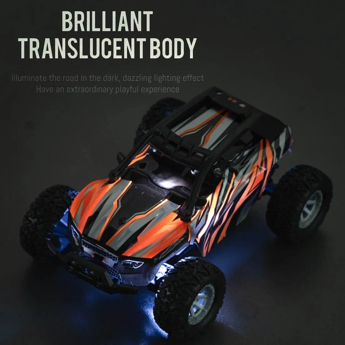 Electric RC Off-Road Model,801 1/32 2.4G RC Vehicle, RC Mini Electric Drift Vehicle Model, Halloween Surprising Car Gift for Teens (RTR Version/Orange), Q3822I0LU16Y