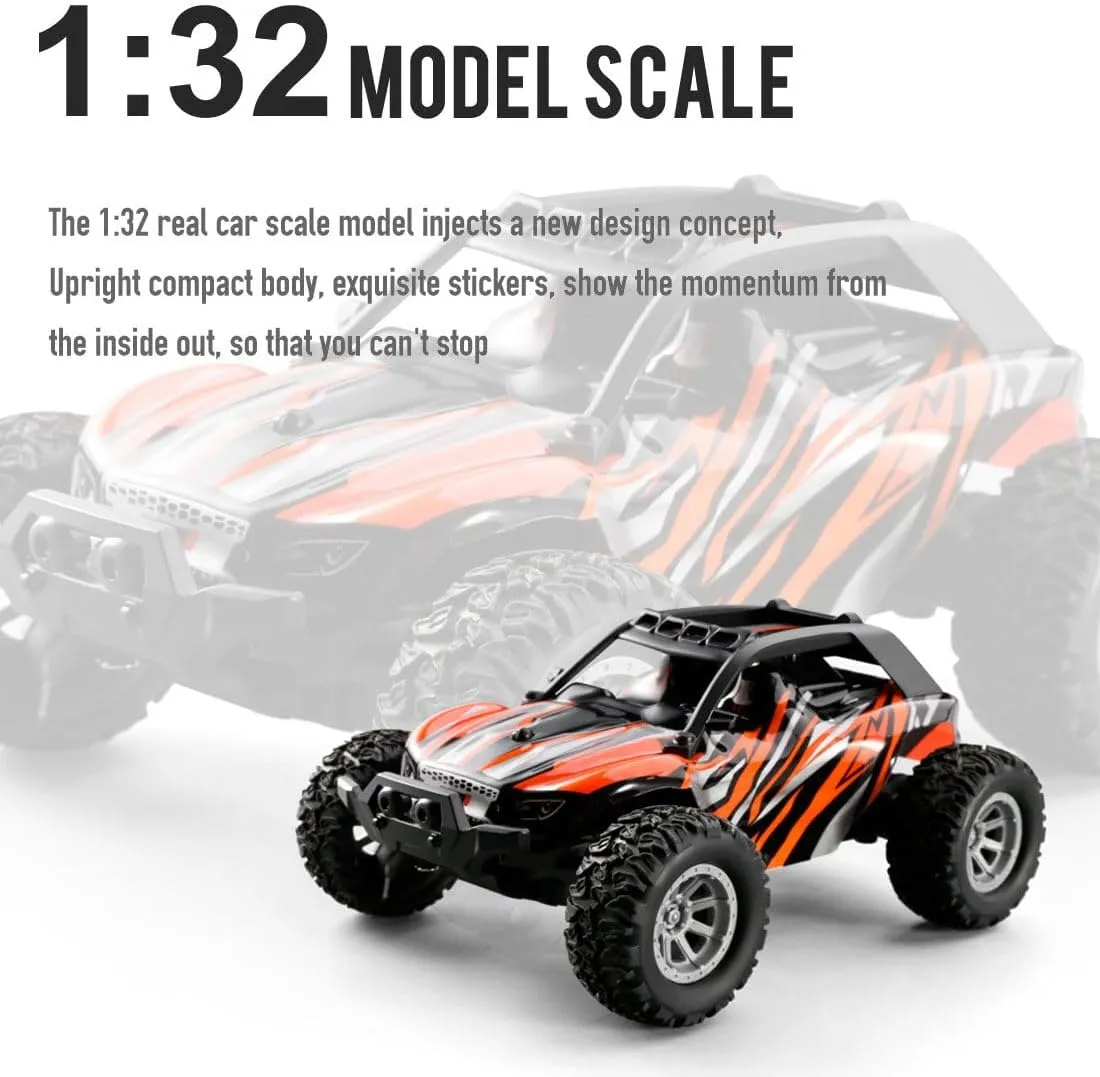 Electric RC Off-Road Model,801 1/32 2.4G RC Vehicle, RC Mini Electric Drift Vehicle Model, Halloween Surprising Car Gift for Teens (RTR Version/Orange), Q3822I0LU16Y