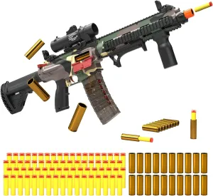 Electric Soft Bullet Toy Gun for Boys, Auto-Manual Shell Ejecting Toy Foam Blasters & Guns with 80 Soft Darts, Shooting Games Educational Toys for 6, 8,12,14  Kids, for Kids
