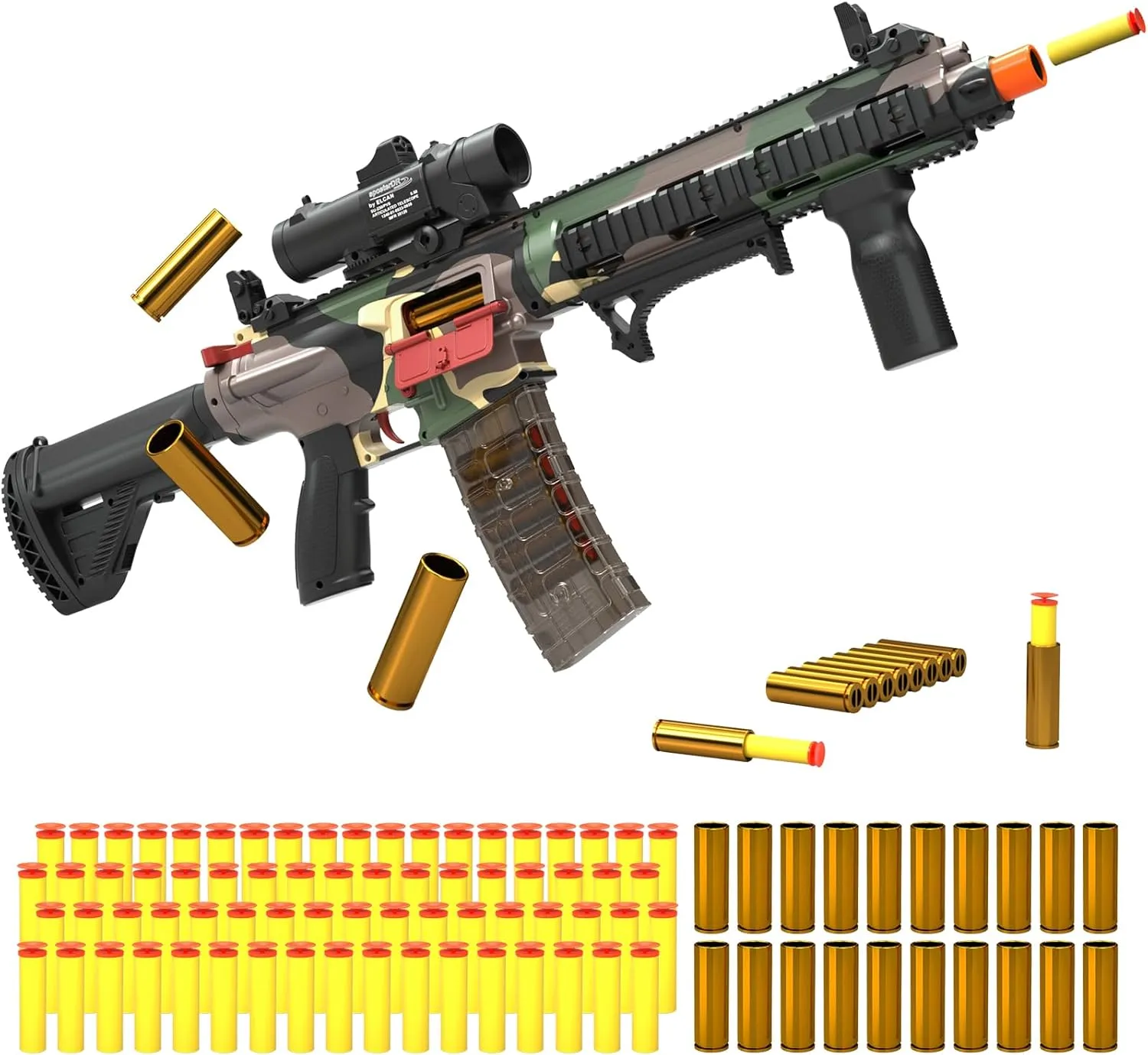 Electric Soft Bullet Toy Gun for Boys, Auto-Manual Shell Ejecting Toy Foam Blasters & Guns with 80 Soft Darts, Shooting Games Educational Toys for 6, 8,12,14  Kids, for Kids