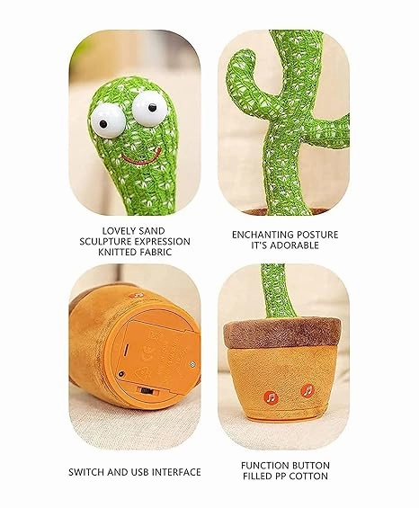 Electric Dancing Talking Singing Cactus Toy