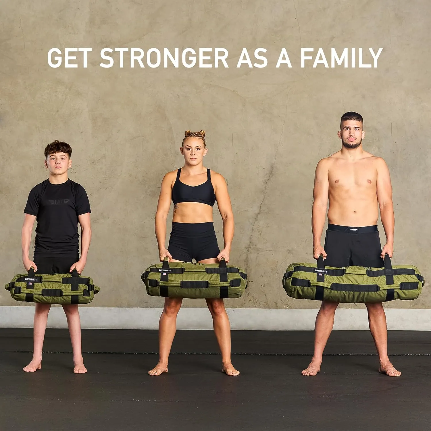 Elite Sports Workout Sandbag for Versatile, Intensive Core Muscles Fitness, Strength Training with Strategic Handle Placement (Unfilled)