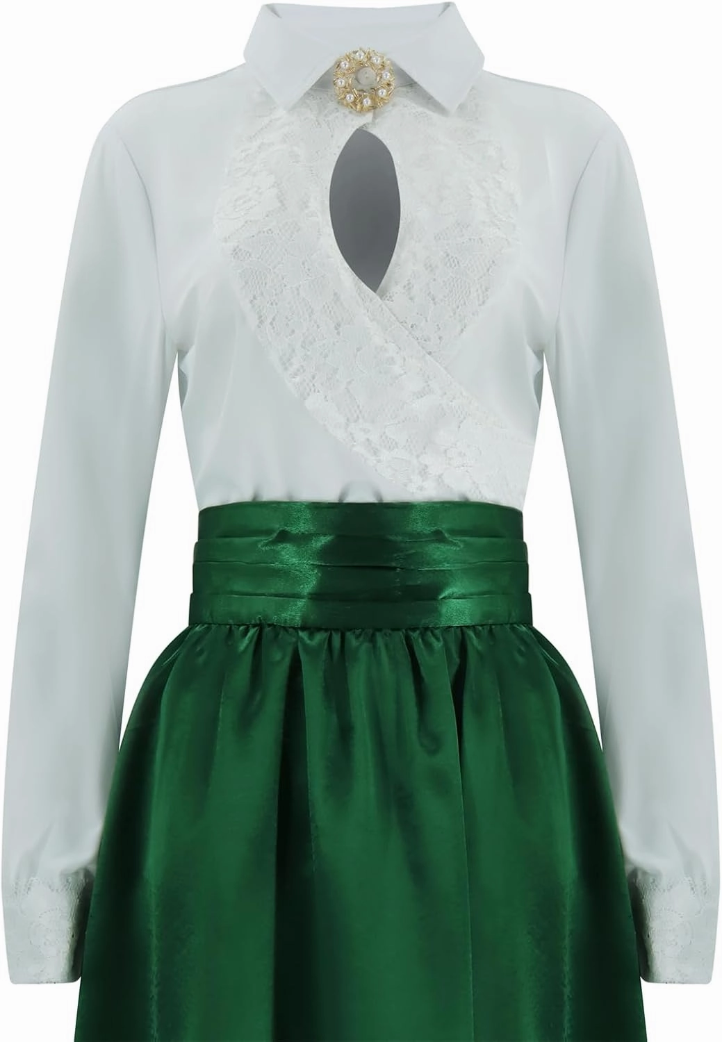 Ellen Griswold Costume Christmas Vacation Ellen Shirt Skirt Brooch Set Vintage Dress for Women