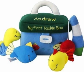 Embroidered My First Tackle Box Playset, 5 Piece Set, 7.5' H x 4.5' W, Safe for All Ages, Fishing Toy for Kids, Toy Fisherman Game