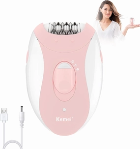 Epilator, Facial for Women, Smooth Glide Epilator Cordless Razor, Rechargeable for Women Face, 2 in 1 Underarm Leg Arm Bikini Trimmer Razor with LED Lights