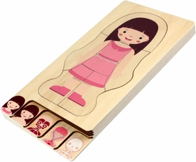 ERINGOGO Educational Wooden Body Structure Puzzle Toy Safe Fun for Boys and Girls Over 3