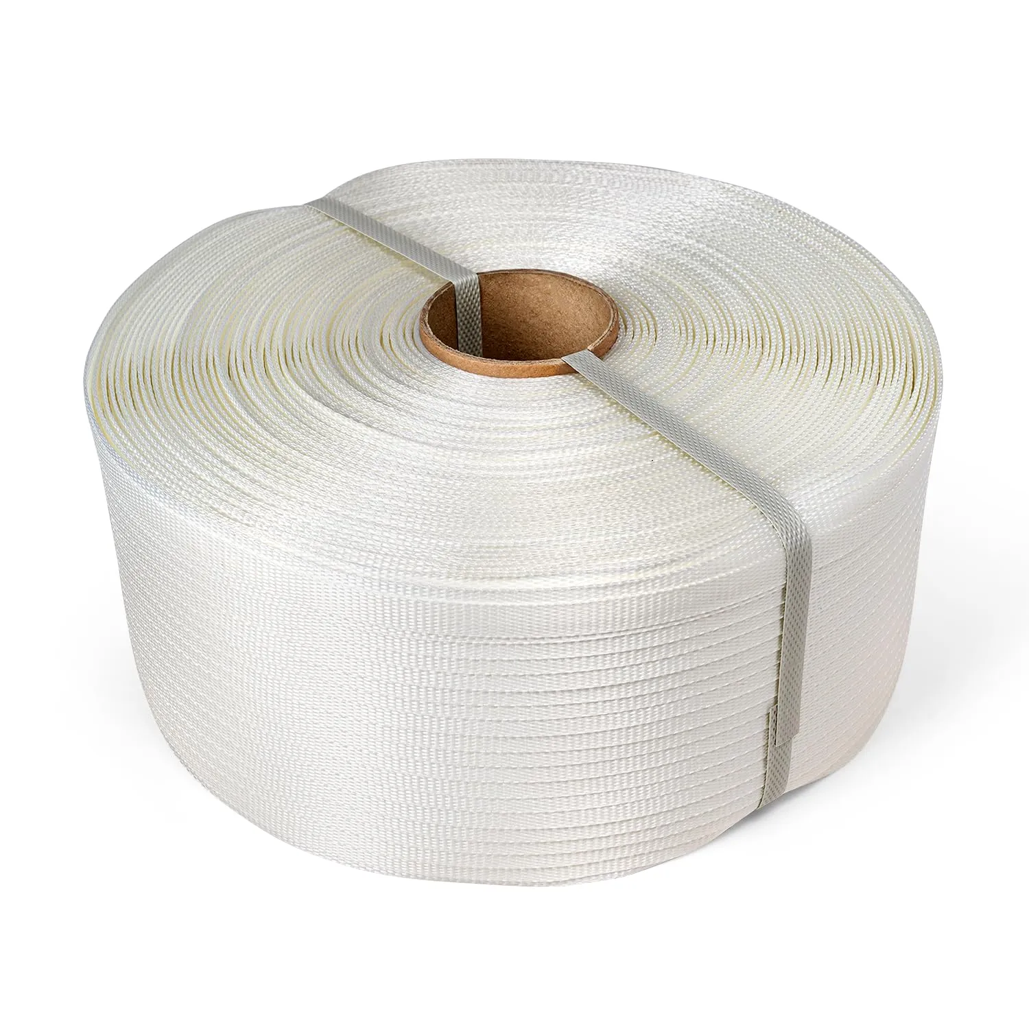 ESK Packaging® Woven Poly Cord Strapping - 3/4" x 2100 Foot x 900lbs Break Strength – Light Duty, Weather-Resistant Flat Rope – 1 Roll