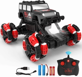 Eulogia Drift Climbing Stunt Car, 2.4GHz Remote Control Car, 360° Rotation RC Truck, Suitable for 5  Years Old Boys and Girls Children, Thanksgiving Gifts, Birthday Gifts(Red)