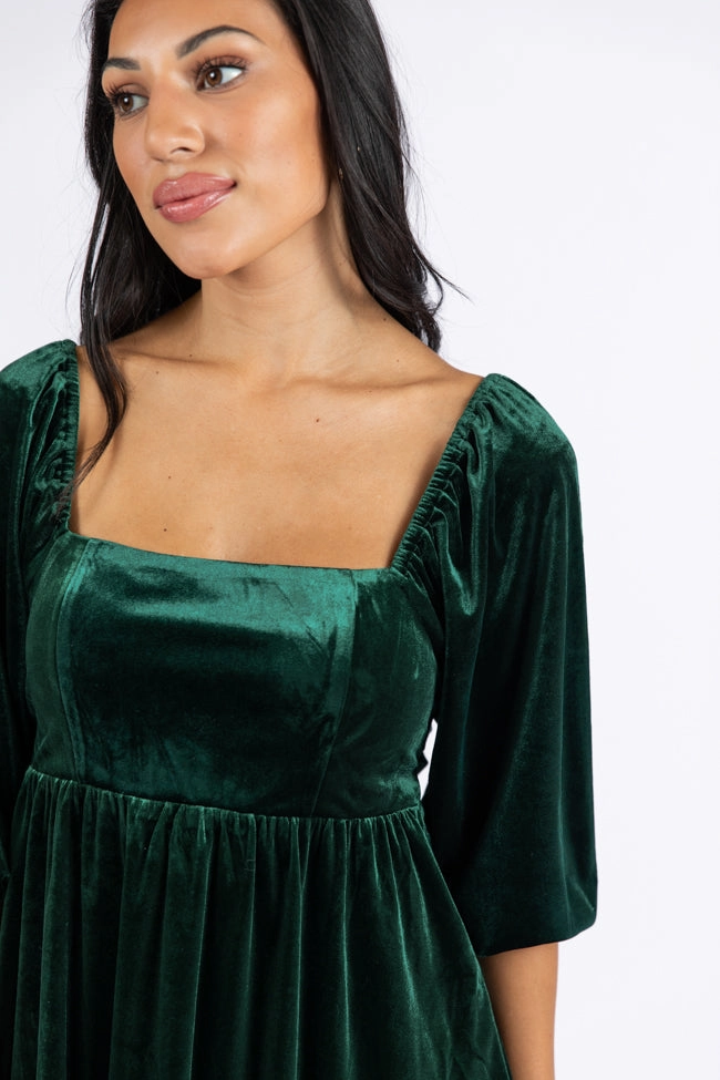Evergreen Beauty Velvet Dress FINAL SALE