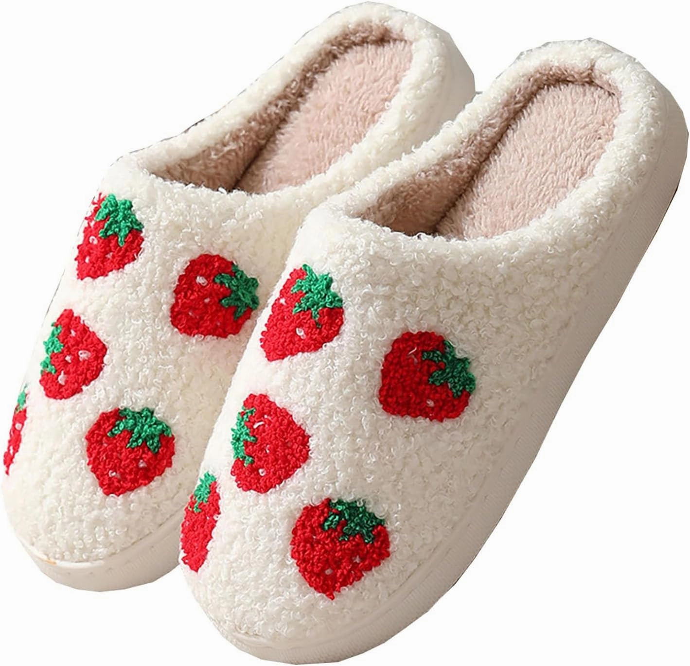 Evil Eye 'See You At Midnight' Cat & Mushroom Cherry Strawberry Heart Shaped Love Slippers - Women's & Men's Vintage Memory Foam Comfort Warm Plush Non-Slip Household Shoes