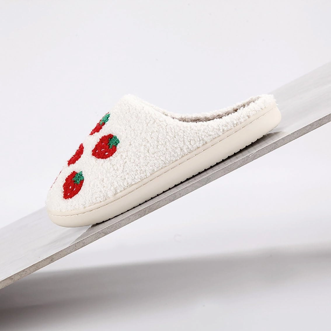 Evil Eye 'See You At Midnight' Cat & Mushroom Cherry Strawberry Heart Shaped Love Slippers - Women's & Men's Vintage Memory Foam Comfort Warm Plush Non-Slip Household Shoes