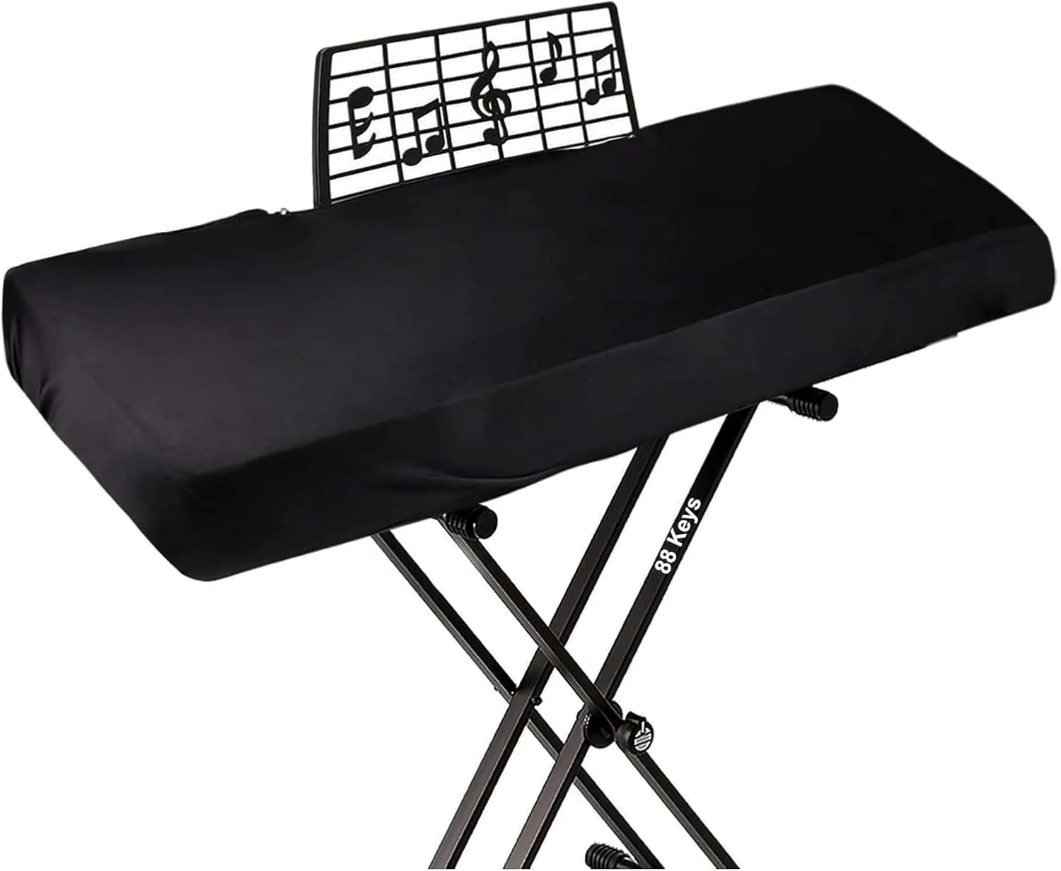 Explore Land Stretchy 88 Keys Piano Keyboard Dust Cover with Music Stand Opening for Digital Electronic Piano (88key, Black)
