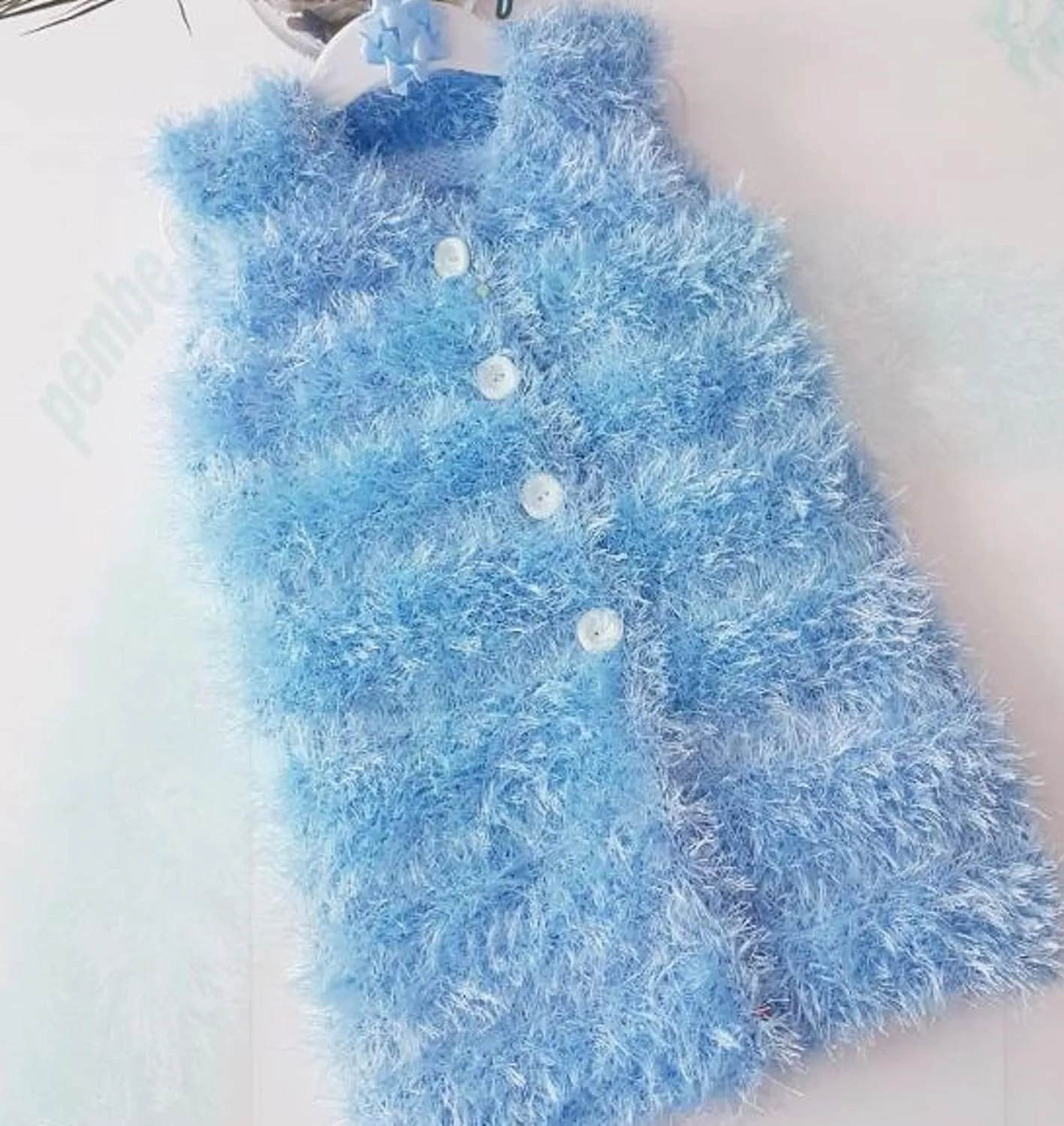 Eyelash Fun Fur Yarn Premium 100% Polyester 164 Yds (150 Mt), 3.53 Oz (100 Gr) Colorful Crochet Yarn Dıy Hand Knitting (Blue, 3 Skein)