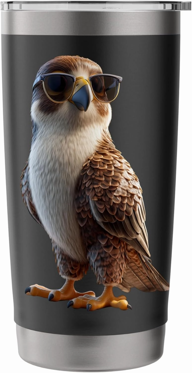 Falcon Kestrel Falcons Hunting Peregrine Birds Falconry Stainless Steel Insulated Tumbler