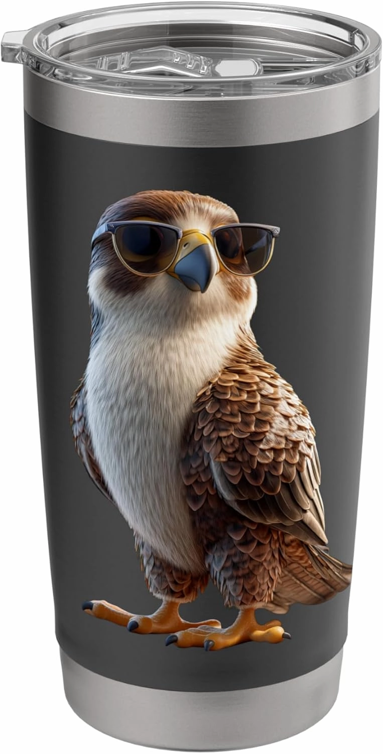Falcon Kestrel Falcons Hunting Peregrine Birds Falconry Stainless Steel Insulated Tumbler