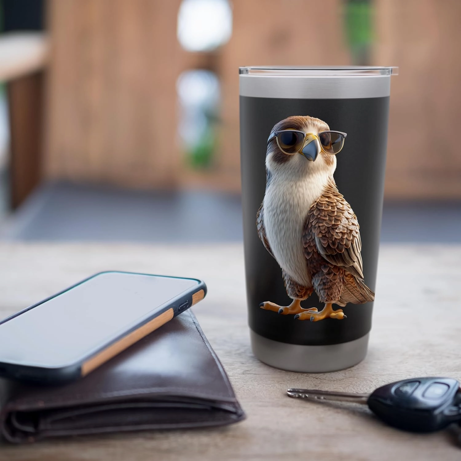 Falcon Kestrel Falcons Hunting Peregrine Birds Falconry Stainless Steel Insulated Tumbler
