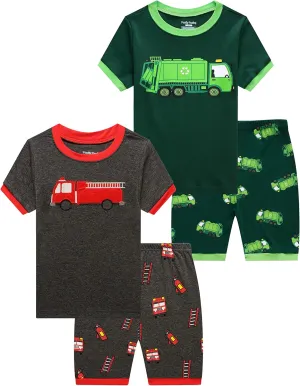 Family Feeling Boys Summer Pajamas Sets Short 100% Cotton Pjs