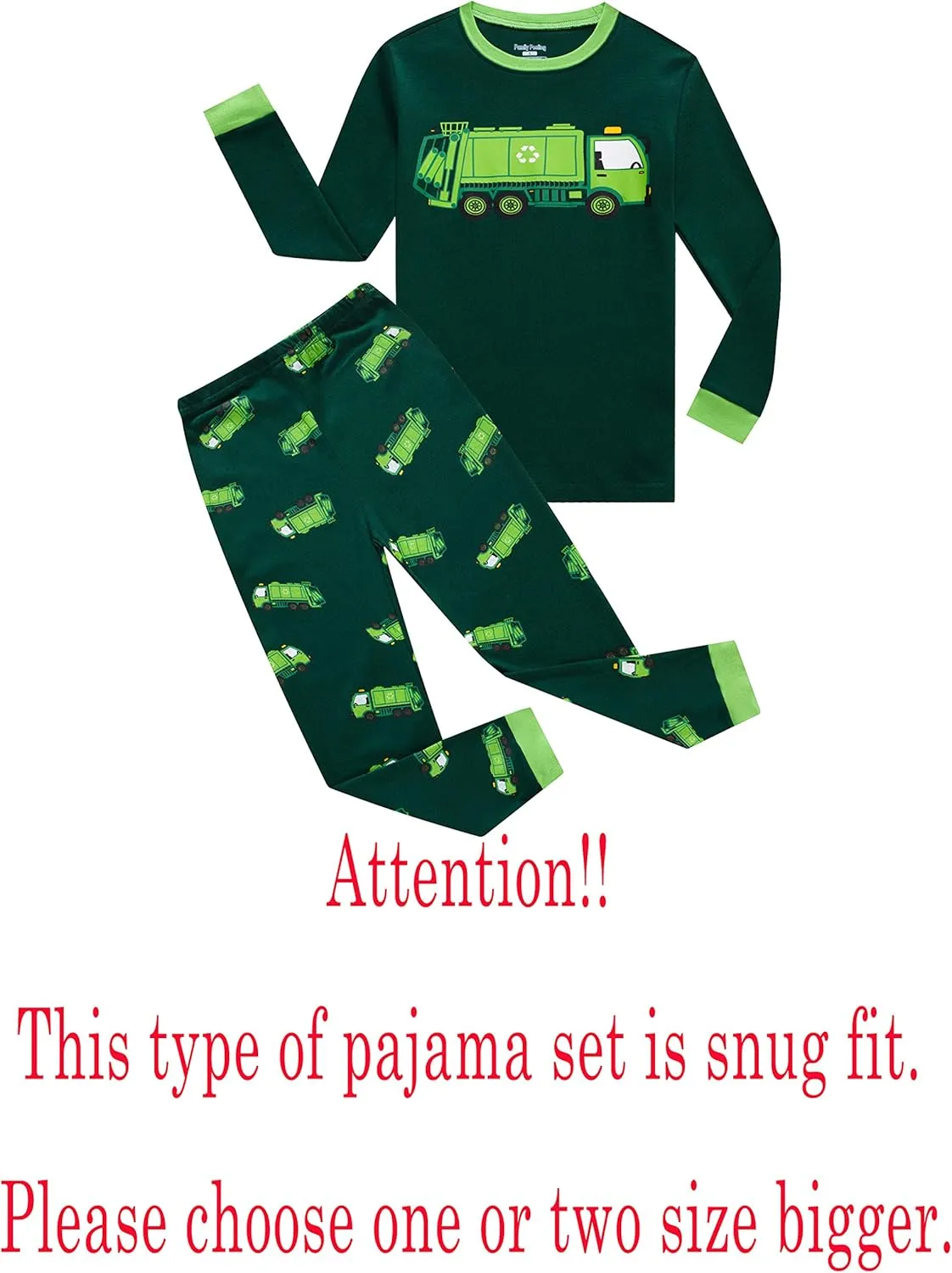 Family Feeling Little Boys Pajamas Sets 100% Cotton Long sleeve Pjs
