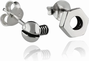 FashionJunkie4Life Sterling Silver Hobby Stud Earrings with Butterfly Backs