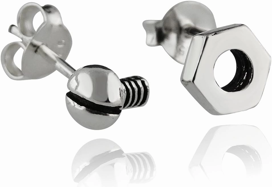FashionJunkie4Life Sterling Silver Hobby Stud Earrings with Butterfly Backs