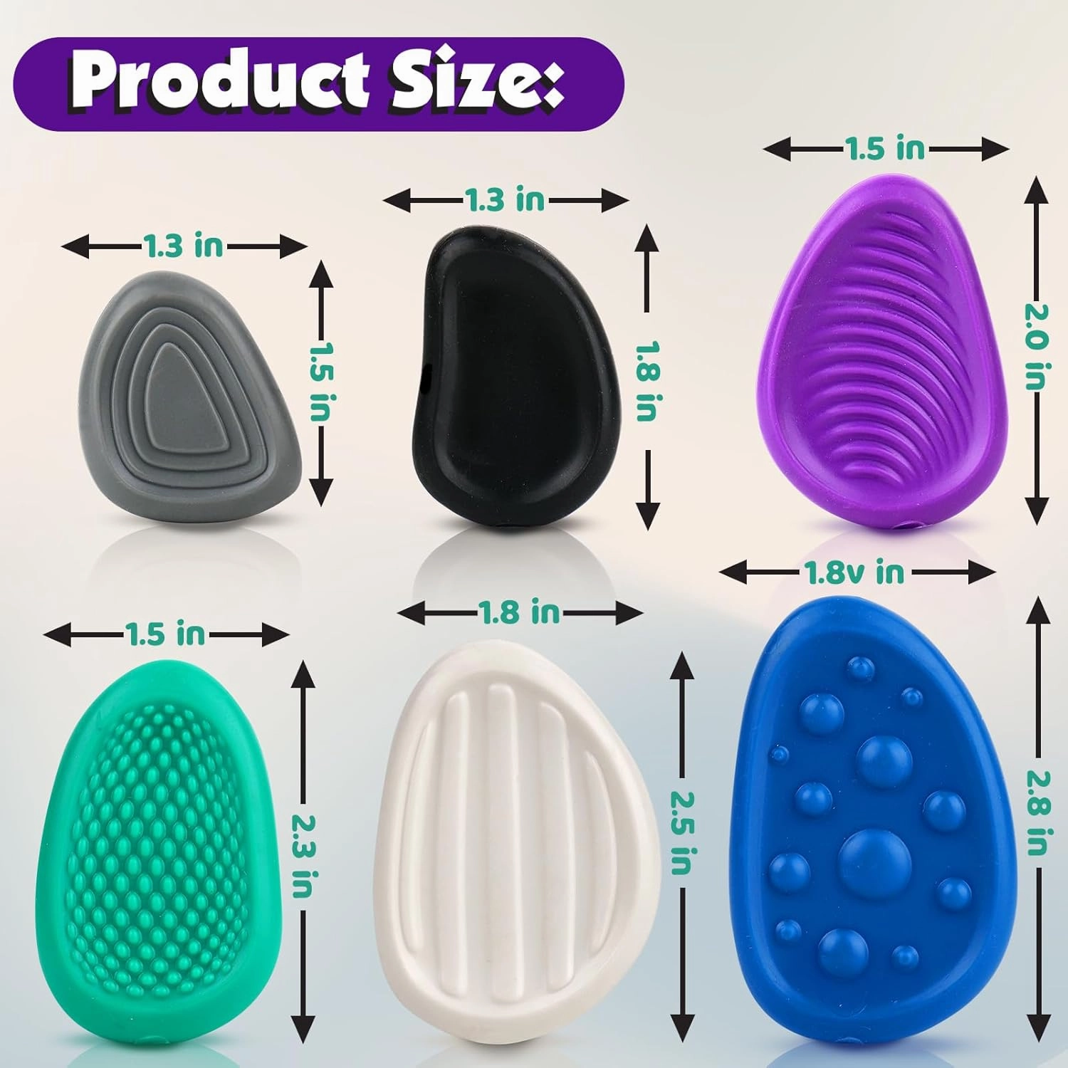 Fidget Toys Adults Sensory Stones: 12 Pack Textured Worry Stone for Autism Kids Calming Down - Fidget Stress Toys for Anxiety Relief - Students Prizes Fidget Toys