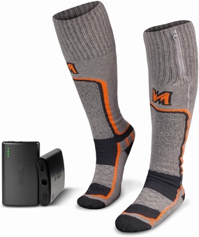 Fieldsheer Premium Merino Wool Heated Socks for Men with Bluetooth Control, Three Heat Settings, Arch Support & Cushioning