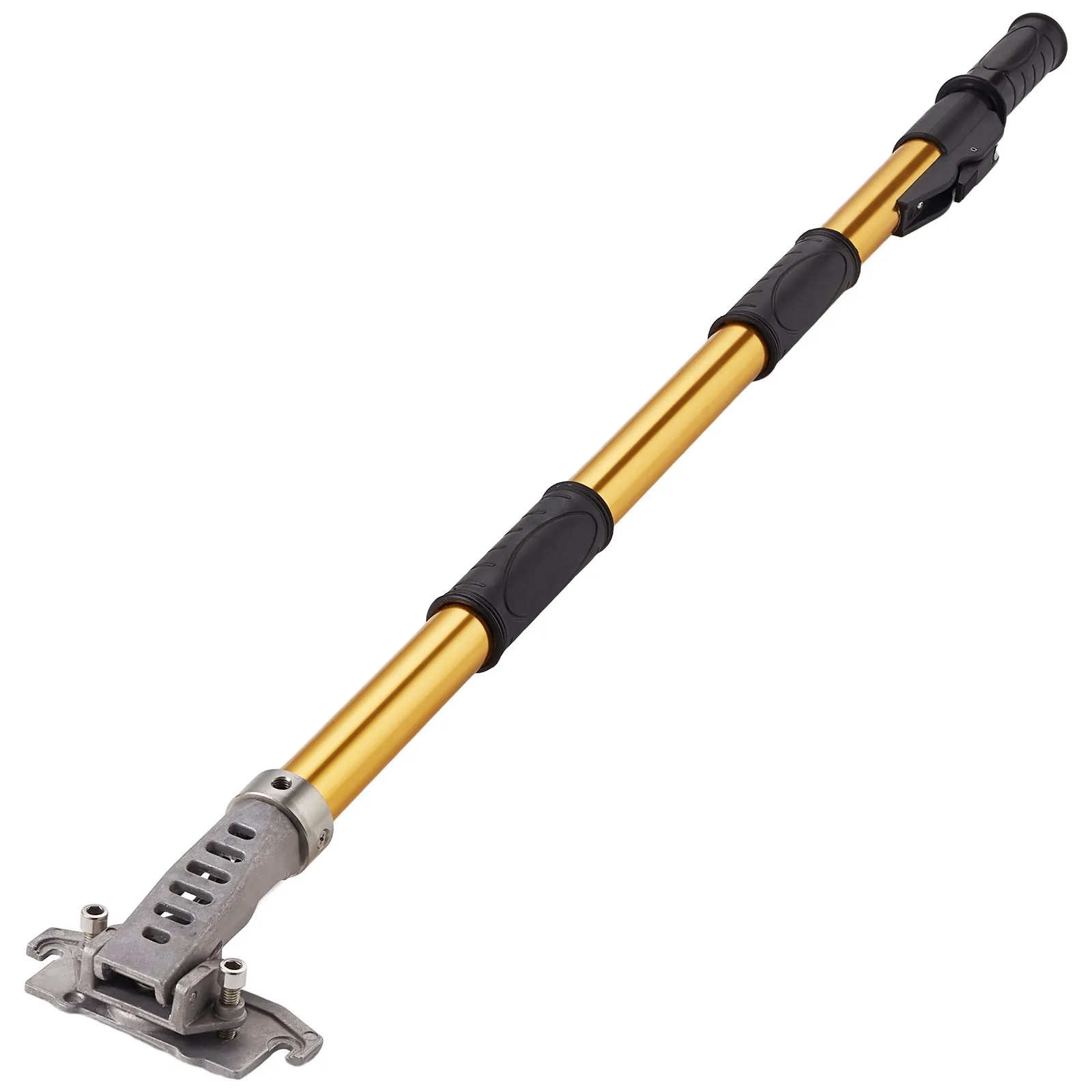 (FINAL PRICES ARE LOWER ON OUR SITE!) VEVOR Drywall Flat Box Handle, 40''-64'', Anodized Aluminum Flat Finishing Extension Handle, 5-Section Length Adjustable, Non-slip Grip and 360° Painting for Plasterboard, Wallboard, Sheetrock