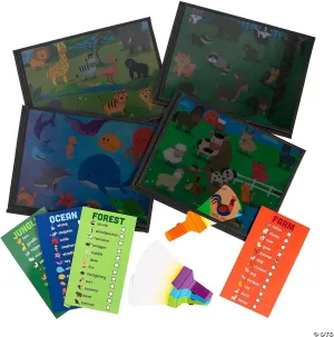 Find The Animal Magic Flashlight Activity Set, 12 Pieces