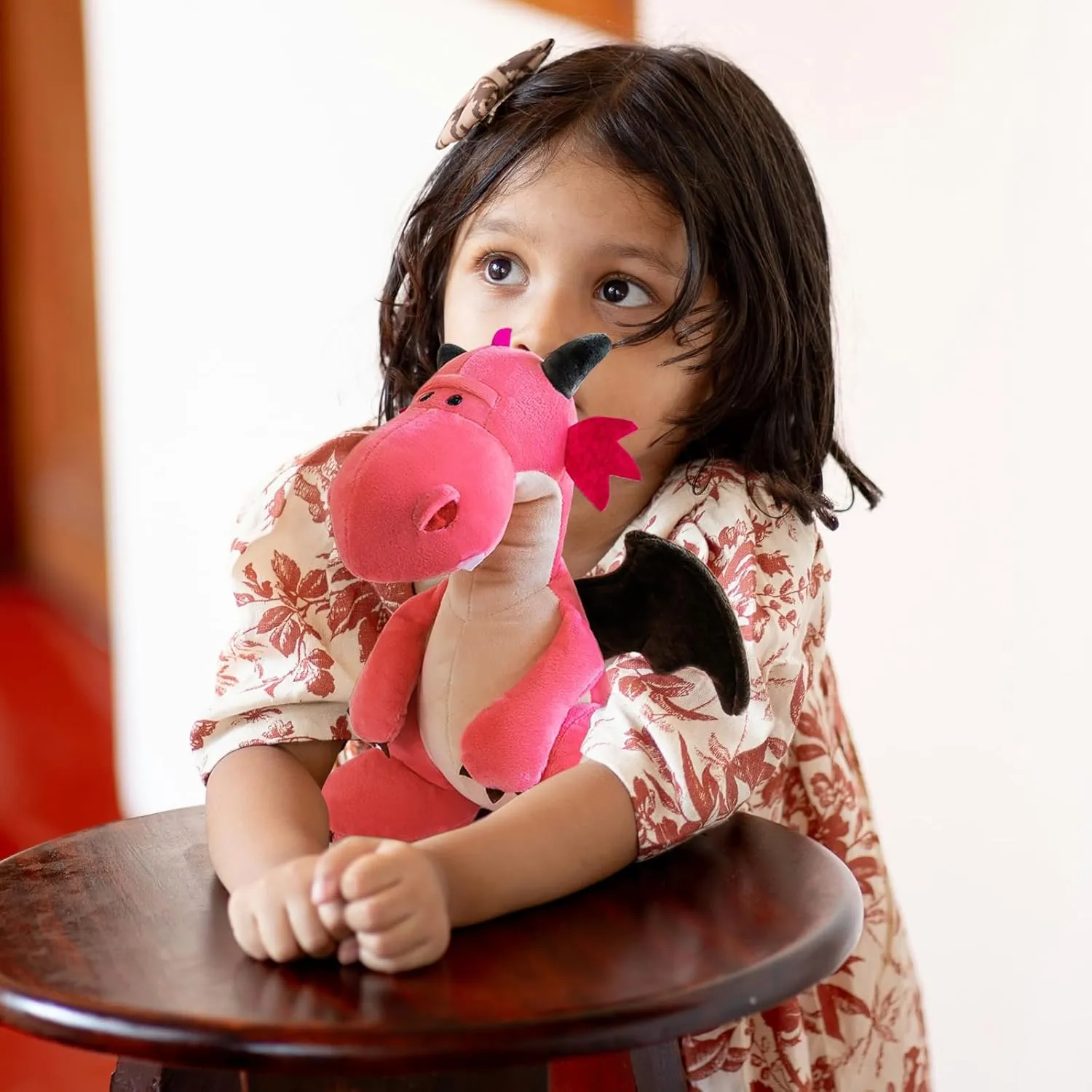 Fire Dragon - Cute Dinosaurs Stuffed Animal Plush Toy - Adorable Soft Dragon Toy Plushies and Gifts - Perfect Present for Kids, Babies, Toddlers (Pink,11.8 inch/30cm)