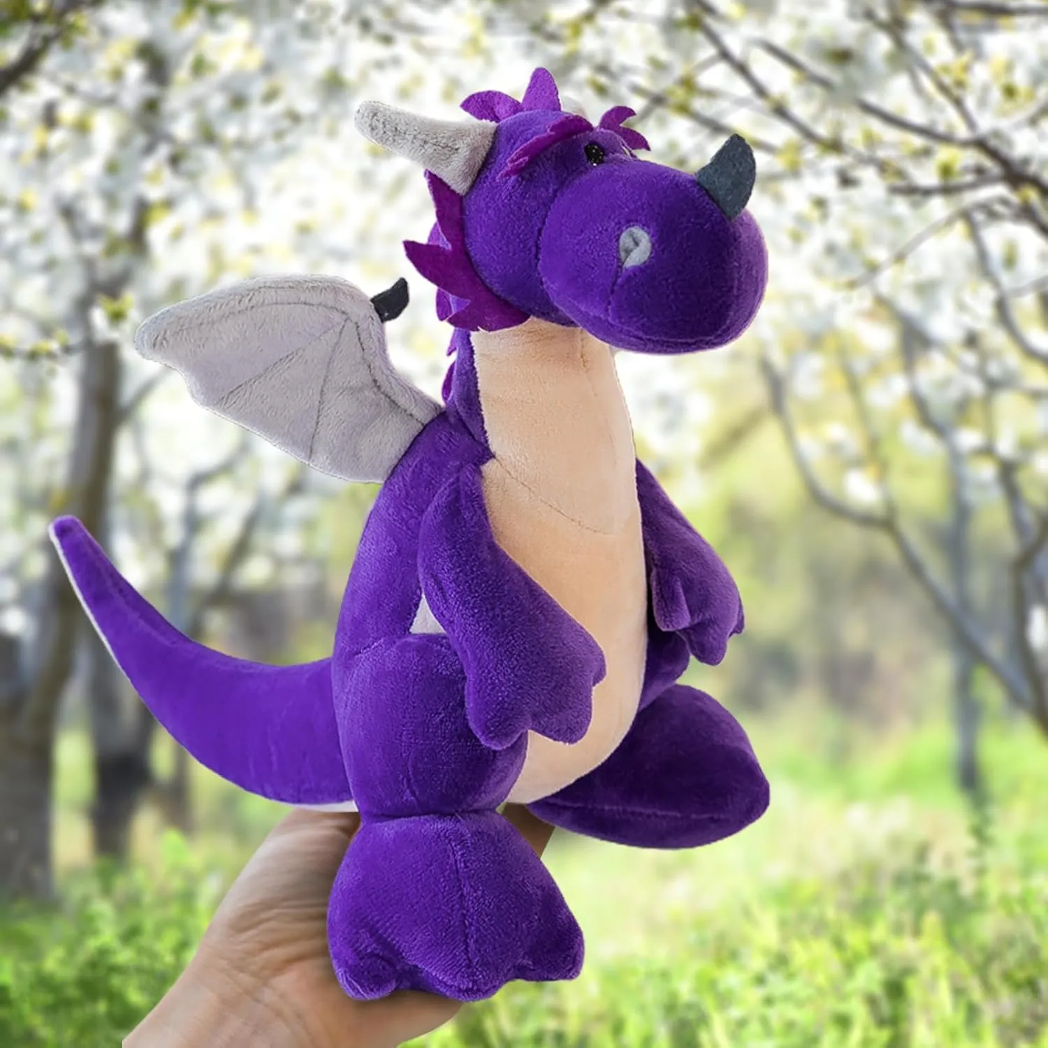Fire Dragon - Cute Dinosaurs Stuffed Animal Plush Toy - Adorable Soft Dragon Toy Plushies and Gifts - Perfect Present for Kids, Babies, Toddlers (Purple,11.8 inch/30cm)
