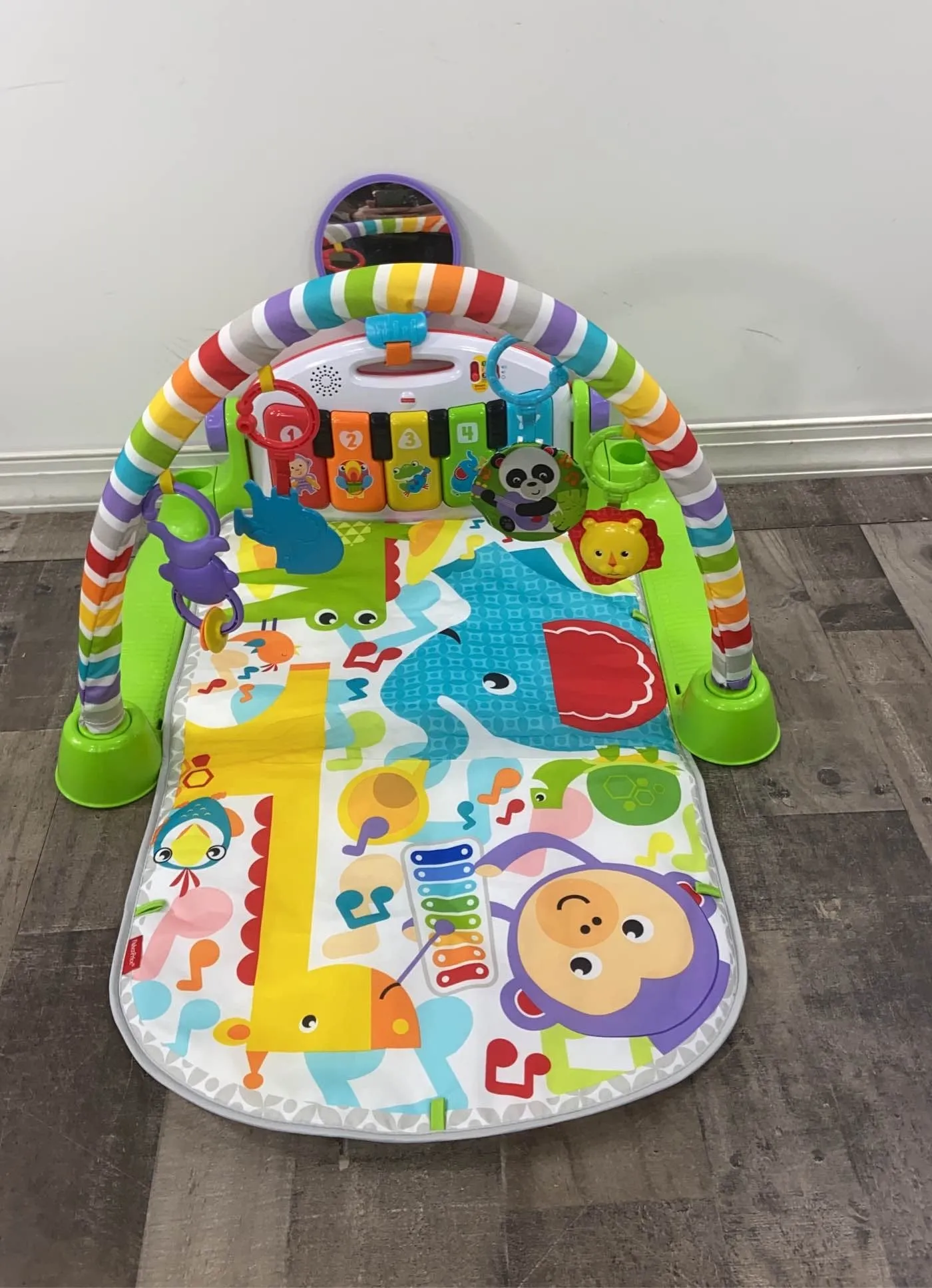 Fisher Price Deluxe Kick & Play Piano Gym, Green
