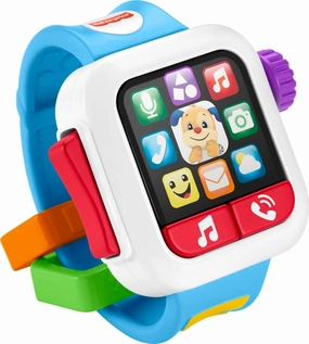 Fisher-Price Baby to Toddler Toy Laugh & Learn ​Time to Learn Smartwatch with Lights & Music for Pretend Play Infants Ages 6  Months​