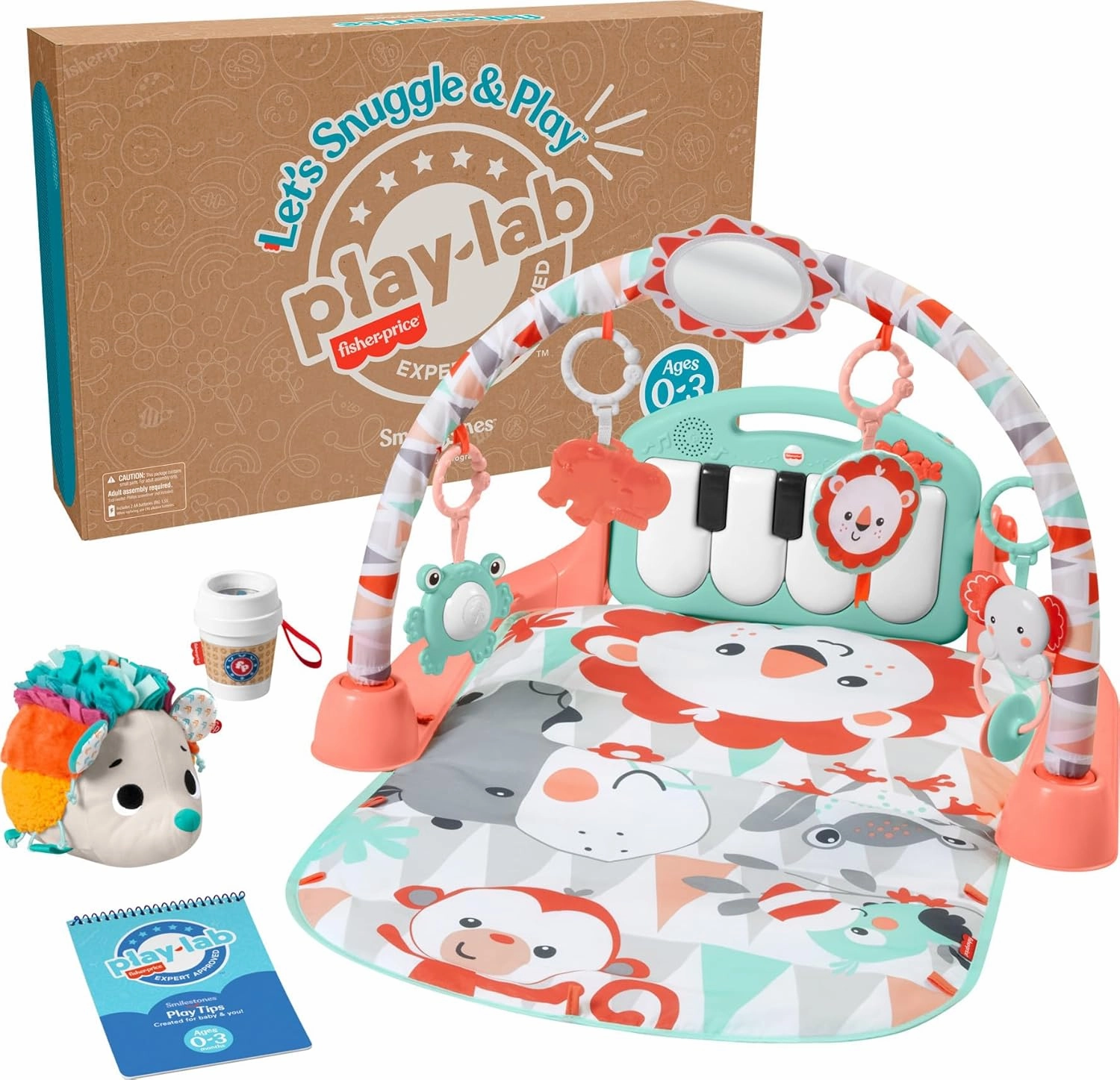 Fisher-Price Newborn Baby Kit Let’s Snuggle & Play Set, Developmental Toys with Activity Guide for Infants Ages 0  Months