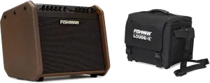 Fishman Loudbox Mini Charge 60-Watt Battery Powered Acoustic Combo Amp & Loudbox Mini/Mini Charge Deluxe Carry Bag