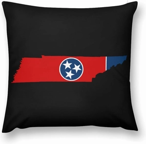 Flag Map of Tennessee Printed Pillow Cases Soft Plush Throw Pillow Cover Decorative Pillowcases for Sofa Bedroom 18 "x18