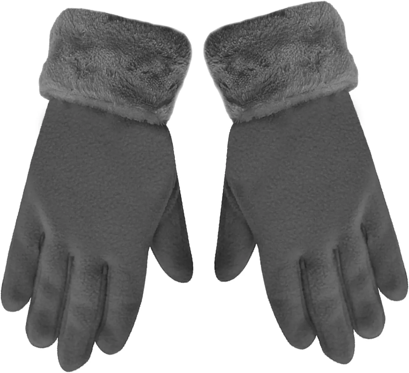 Fleece Hat Scarf & Glove Set With Plush Fur Trim