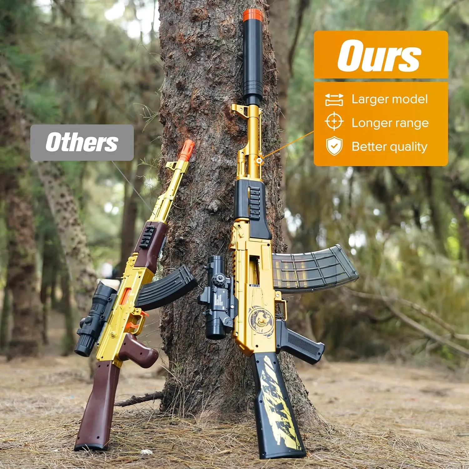 Foam Blaster with Soft Bullets, Outdoor Toy Acitivity (AglodenK)