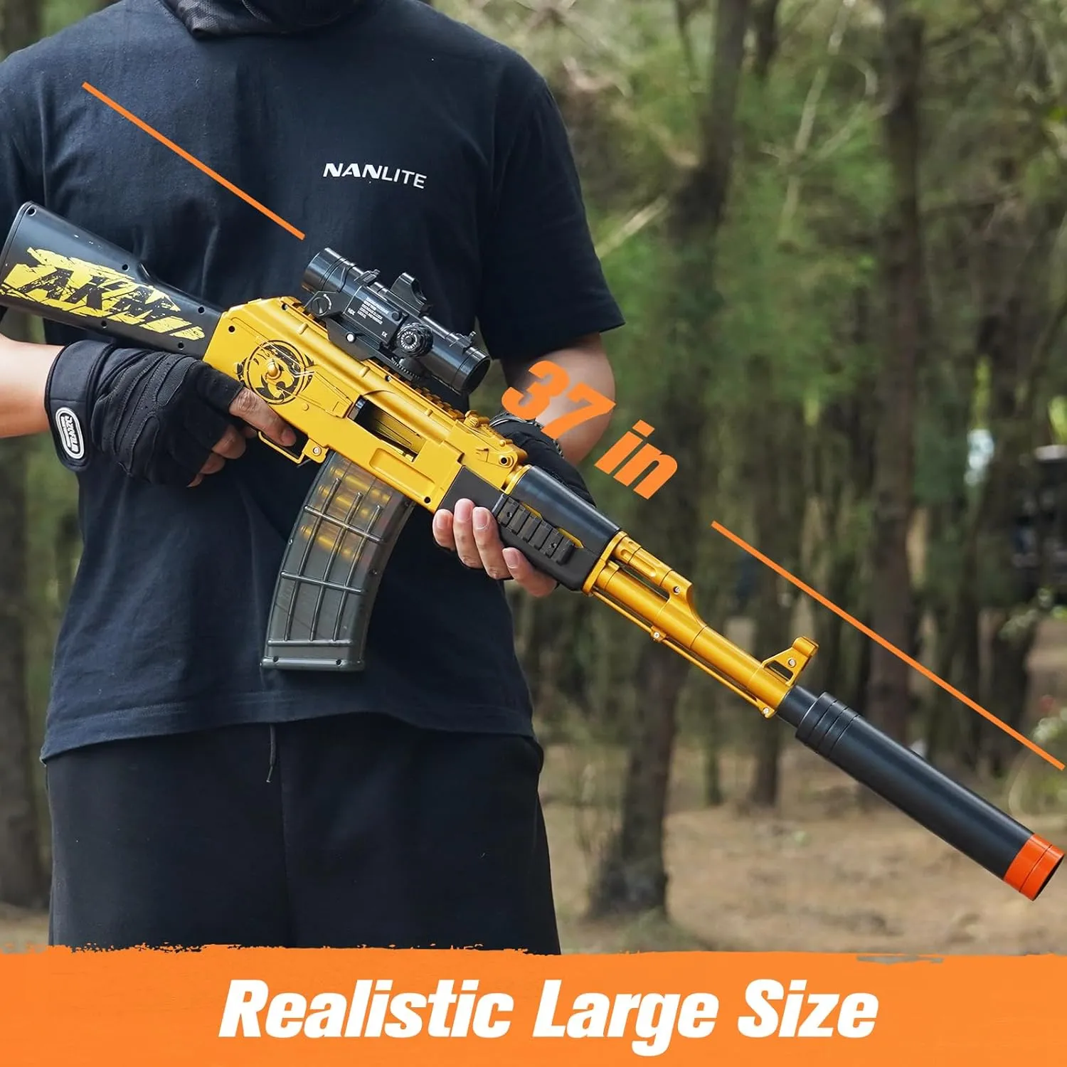 Foam Blaster with Soft Bullets, Outdoor Toy Acitivity (AglodenK)