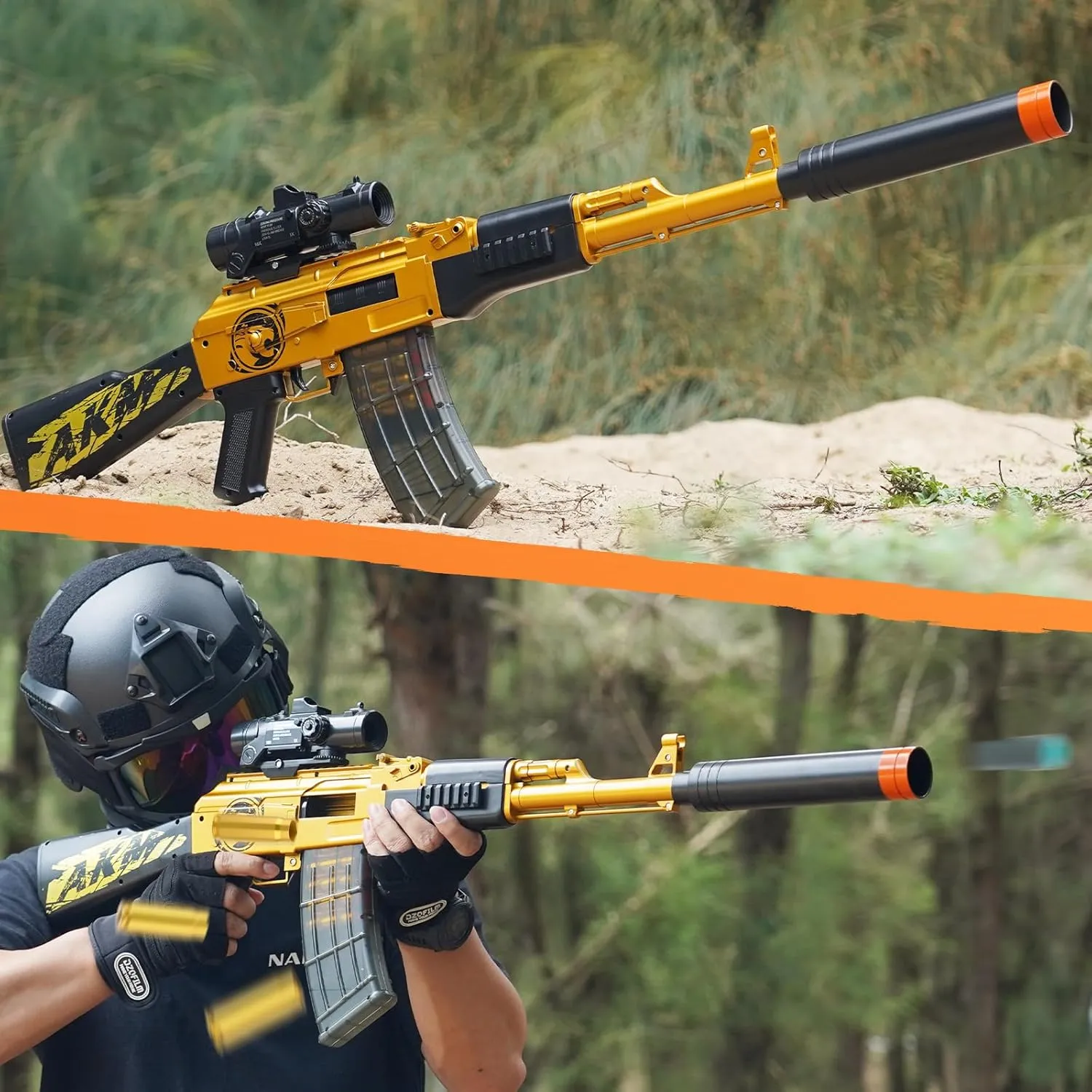 Foam Blaster with Soft Bullets, Outdoor Toy Acitivity (AglodenK)