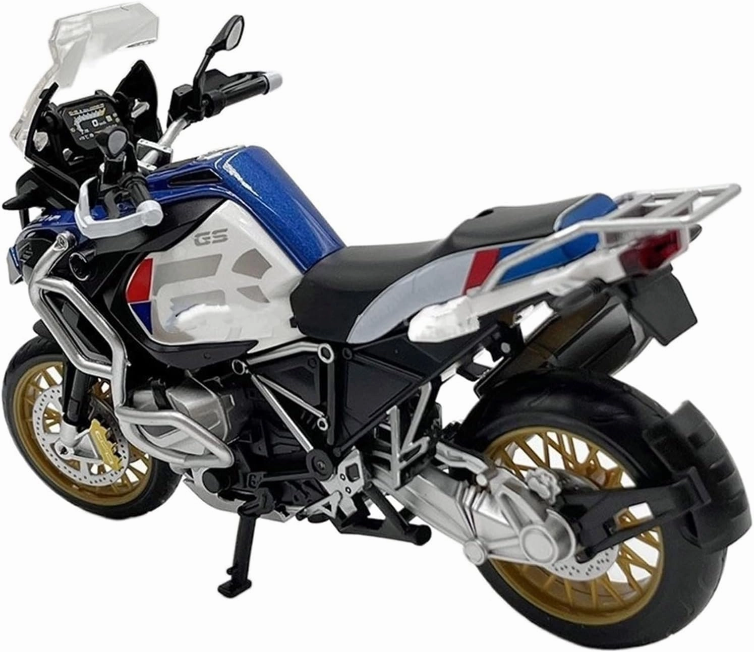 for BWM R1250 GS 1:12 Die-cast Motorcycle Model Children's Toys Street Car Replica Motorcycle Model(Blue)