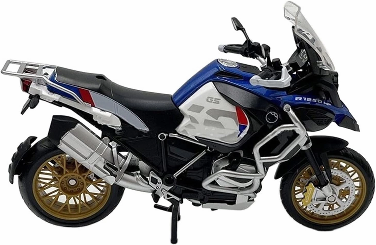 for BWM R1250 GS 1:12 Die-cast Motorcycle Model Children's Toys Street Car Replica Motorcycle Model(Blue)