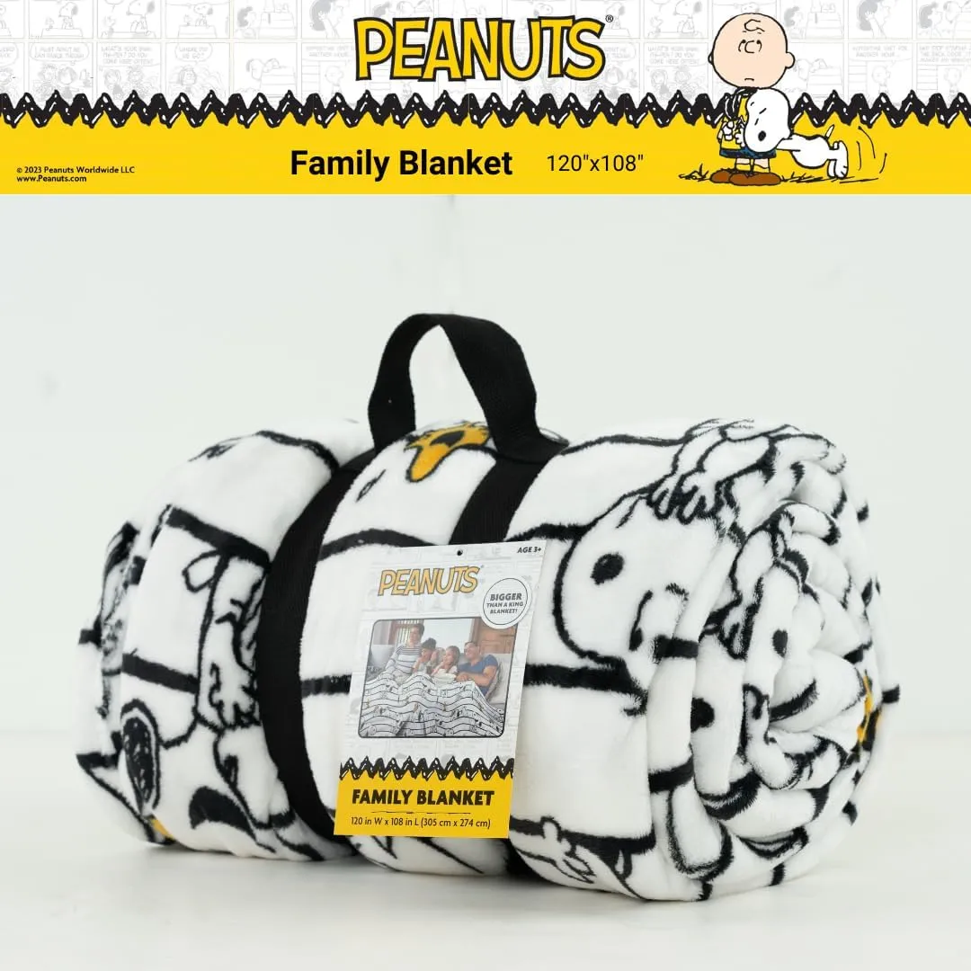 Franco Peanuts Snoopy Bedding Super Cozy Oversized Family Size Blanket, 120 in x 108 in, (Officially Licensed Product) Collectibles