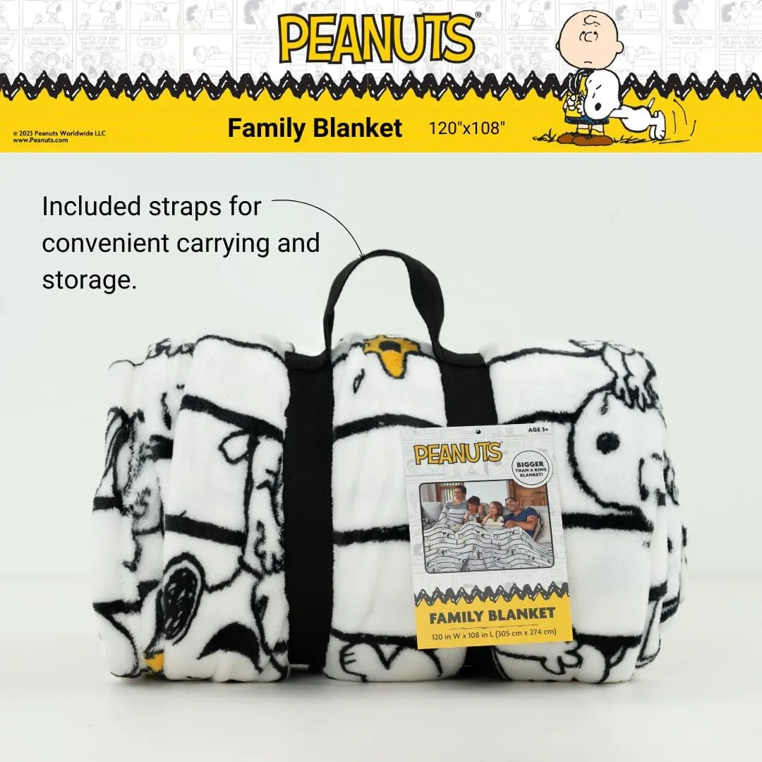 Franco Peanuts Snoopy Bedding Super Cozy Oversized Family Size Blanket, 120 in x 108 in, (Officially Licensed Product) Collectibles
