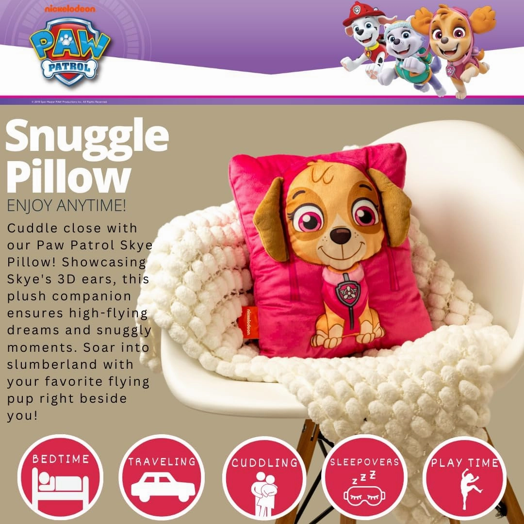 Franco Paw Patrol Girl Skye Kids Super Plush Cozy Snuggle (TM) Pillow (100% Officially Licensed Product)