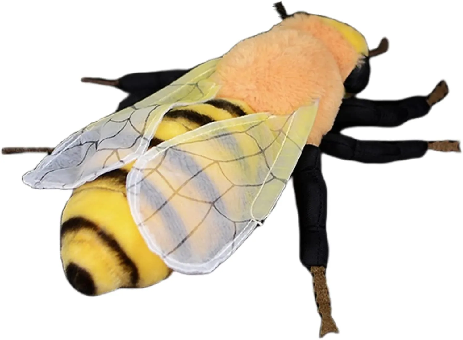 FRANKIEZHOU Realistic Bee Stuffed Animal-10.24",Honey Bee Plush Toy,Soft Toy for Kids,Home Decor,Hugging Toy