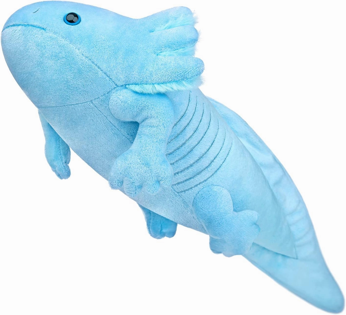 FRANKIEZHOU Realistic Axolotl Plush Toy-Blue, 19”Long, Lifelike Axolotl Stuffed Animal, Axolotl Toy, Soft Axolotl Plushie Toys,Gifts for Kids