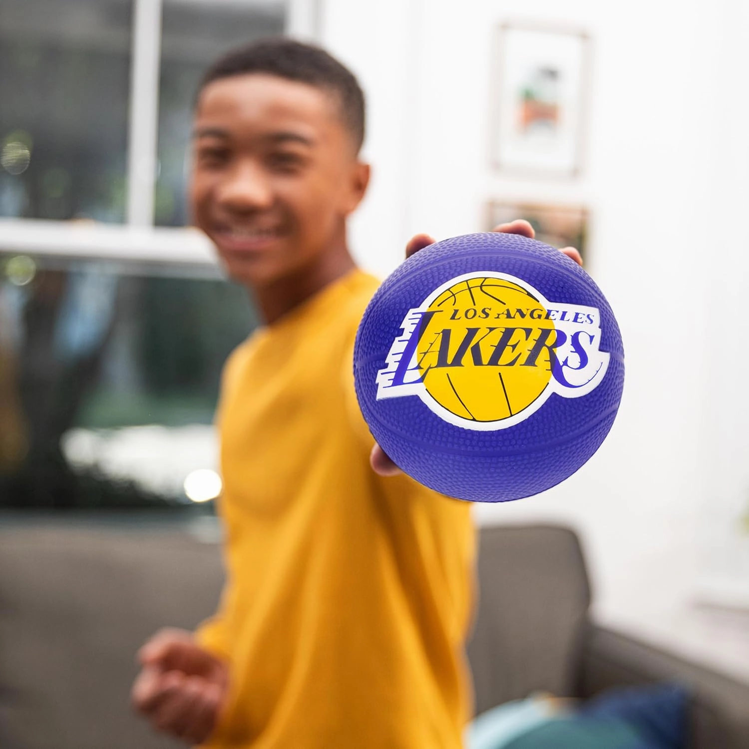 Franklin Sports Kids NBA Mini Foam Basketball - 5.5" Inch Soft Toy Basketball for Indoor or Mini Over the Door Hoops